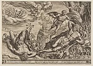 Hercules besieged by Pygmies by Cornelis Cort