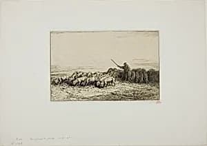 Herd of Pigs by Charles Émile Jacque