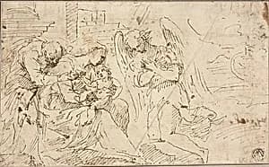 Holy Family with Angel by Jacopo Palma, called il Vecchio