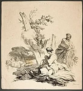 Holy Family with Angels by Jean Baptiste Marie Pierre