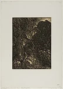Holy Family with Deer by Rodolphe Bresdin