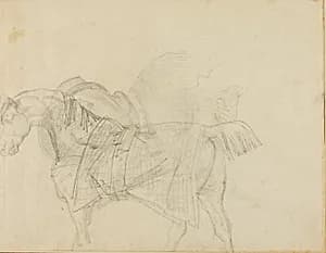 Horse Wearing a Blanket by Jean Louis André Théodore Géricault