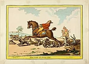 Hounds in Full Cry by James Gillray