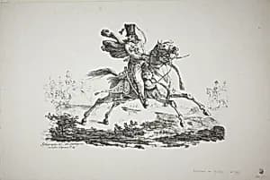 Hussard Galloping by Carle Vernet