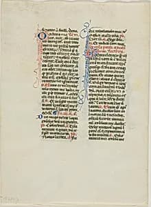 Illuminated Manuscript Leaf by Unknown