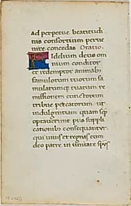 Illuminated Manuscript Leaf by Unknown