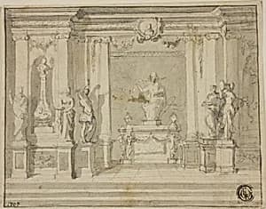 Inner Portico with Statues by James Thornhill