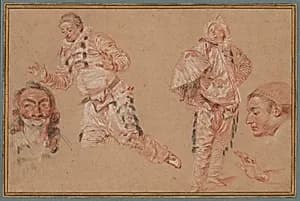Italian Comedians by Jean Antoine Watteau