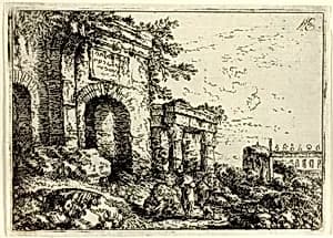 Italian Landscape with Ruins by Jonas Umbach, the elder