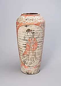 Jar with Two Figures by Unknown