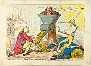 John Bull Ground Down by James Gillray