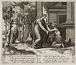 Juno Sending Psyche Away by Master of the Die