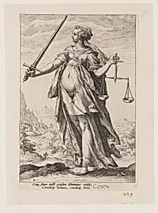 Justice, from The Virtues by Jacob Matham