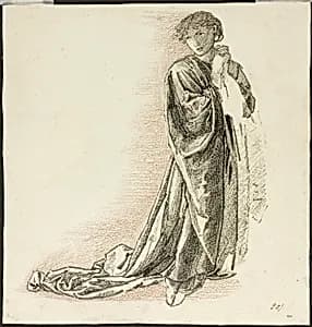 Kneeling Draped Figure by Sir Edward Burne-Jones