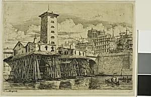 La Pompe Notre-Dame, Paris by Charles Meryon