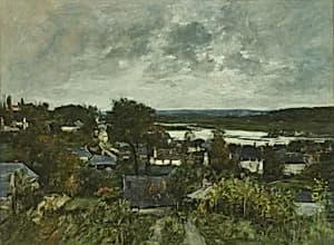 La Touques near Deauville by Eugène Louis Boudin