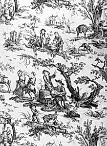 L'Abreuvoir (Furnishing Fabric) by Jean Baptiste Huet