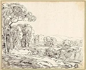 Landscape, House in Park by Franz Kobell