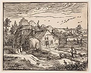 Landscape with a Farmhouse by Hendrick Goltzius