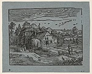 Landscape with a Farmhouse by Hendrick Goltzius