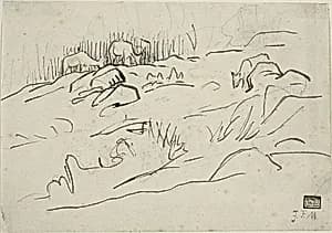 Landscape with Cattle by Jean François Millet