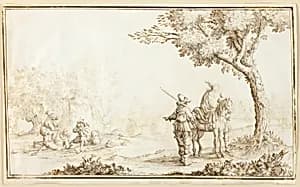 Landscape with Travelers by Valerio Spada