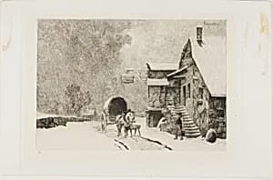 L'Auberge du soleil levant by Charles Joseph Beauverie
