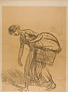 Laundress by Théophile-Alexandre Pierre Steinlen