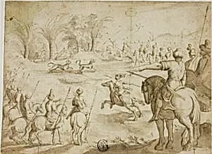 Leopard Hunt in Persia by Unknown artist