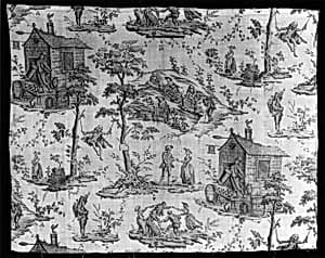 Les Vendages (Furnishing Fabric) by Oberkampf Manufactory