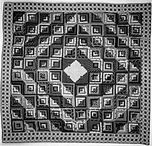 "Log Cabin" Quilt by Unknown