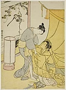 Lovers Parting at Dawn by Suzuki Harunobu