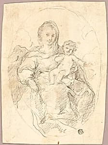 Madonna and Child by Style of  Carlo Maratti