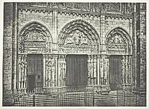 Main Portal, Chartres Cathedral by Edouard Denis Baldus