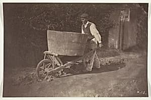 Male Peasant with Wheelbarrow by Giraudon's Artist