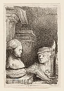 Man Drawing from a Cast by Rembrandt van Rijn