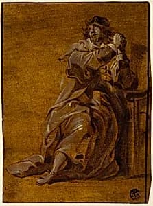 Man with Hands Clasped by Style of Thomas Willeboirts