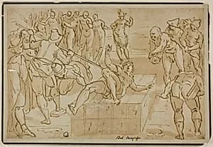 Martyrdom of Saint Lawrence by School of Luca Cambiaso