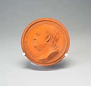 Medallion with Benjamin Franklin by Jean Baptiste (Battista) Nini