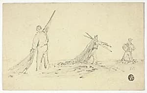 Men Carrying Nets by John Skinner Prout