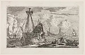 Merchant Ships by Reinier Nooms, called Zeeman