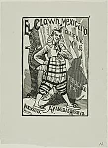Mexican Clown, no. 5 by José Guadalupe Posada