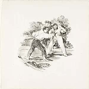 Modern Duel by Francisco José de Goya y Lucientes