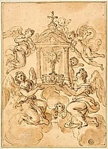 Monstrance Borne by Angels by Algardi, Alessandro, Style of
