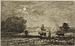 Moonlight at Valmondois by Charles François Daubigny