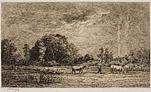Moonrise by Charles François Daubigny