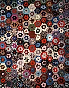 Mosaic or Honeycomb Quilt by Unknown