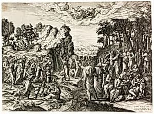 Moses Striking the Rock by Jan Collaert, I