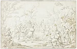 Moses Striking the Rock by Luca Giordano