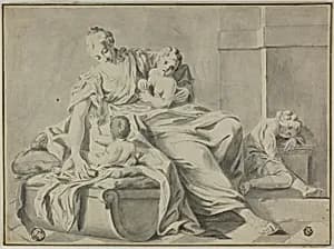 Mother and Three Children by Jacopo Amigoni